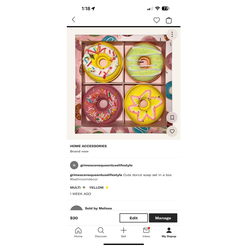 Unbranded Donut Soap Set - Multi Color